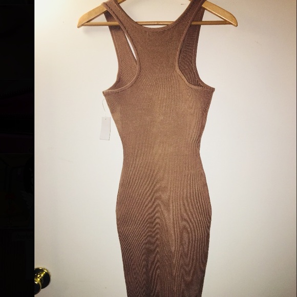 NWT Large Bodycon Ribbed Tank Top Lace Up Dress - Picture 2 of 4